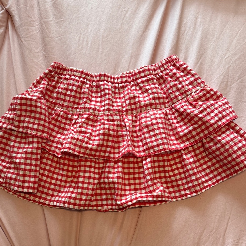 Wild Fable Red Gingham Mini Skirt